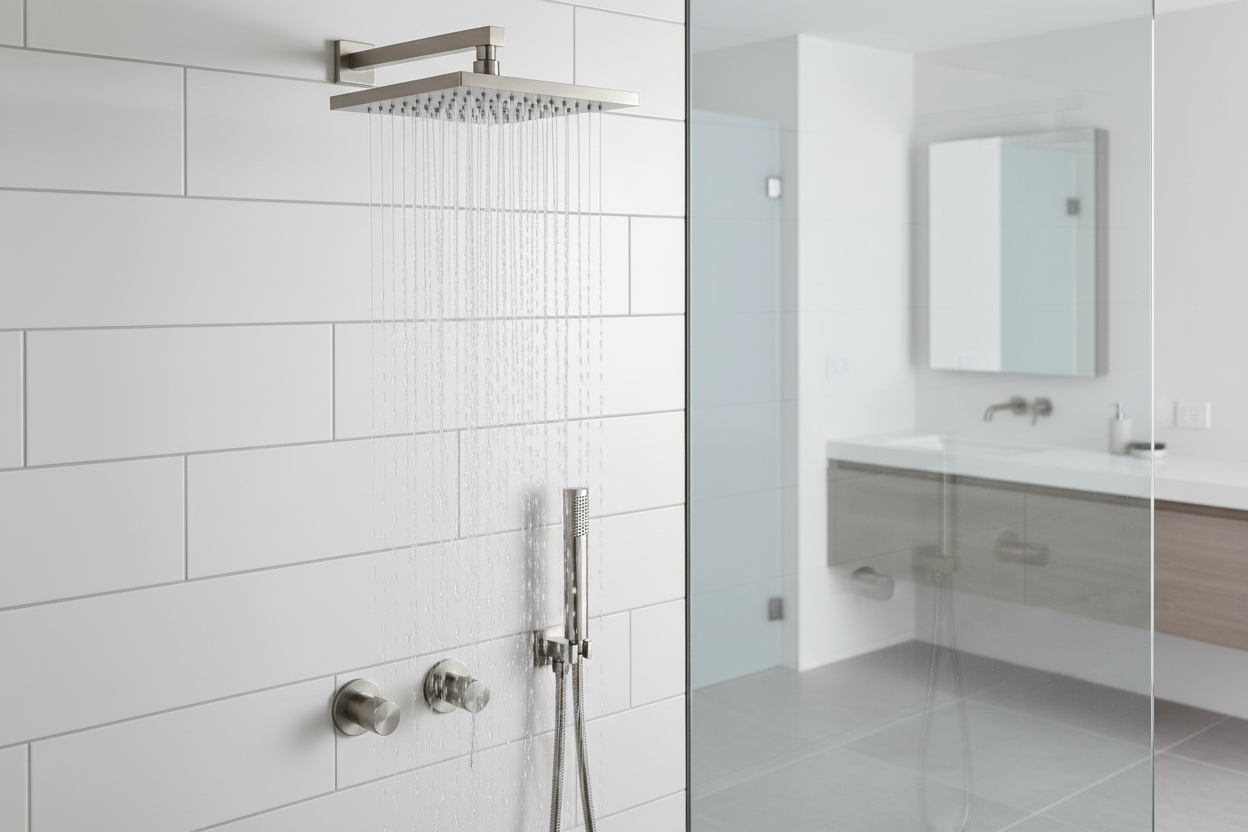 Rainfall Shower System with Thermostatic Control