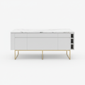 Marble-Top Kitchen Island
