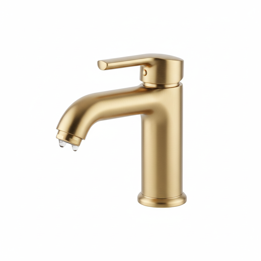 Brushed Gold Bathroom Faucet Mixer