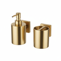 Gold Wall-Mounted Bathroom Accessories Set