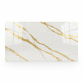 White Gold-Veined Quartz Countertop